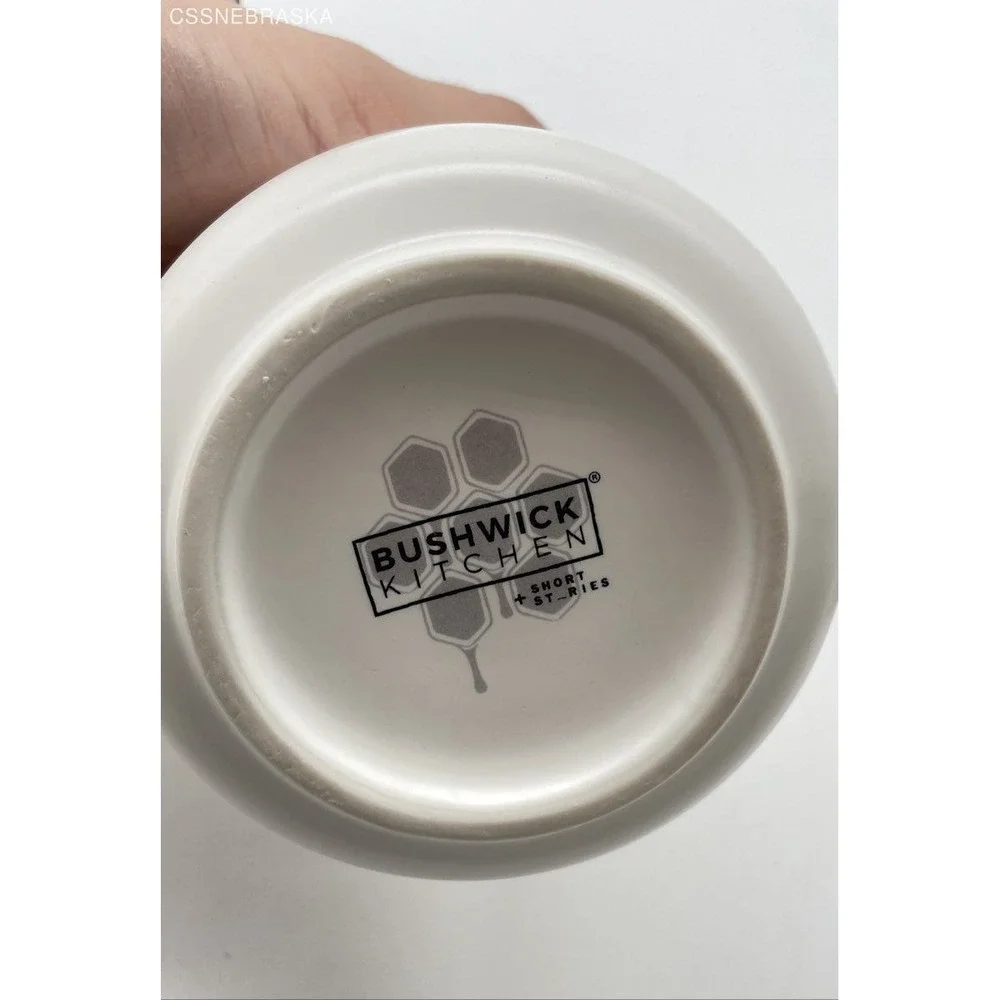 New Bushwick Kitchen Honey Pot‎ with Dipper Ceramic Jar with Lid | 14 oz